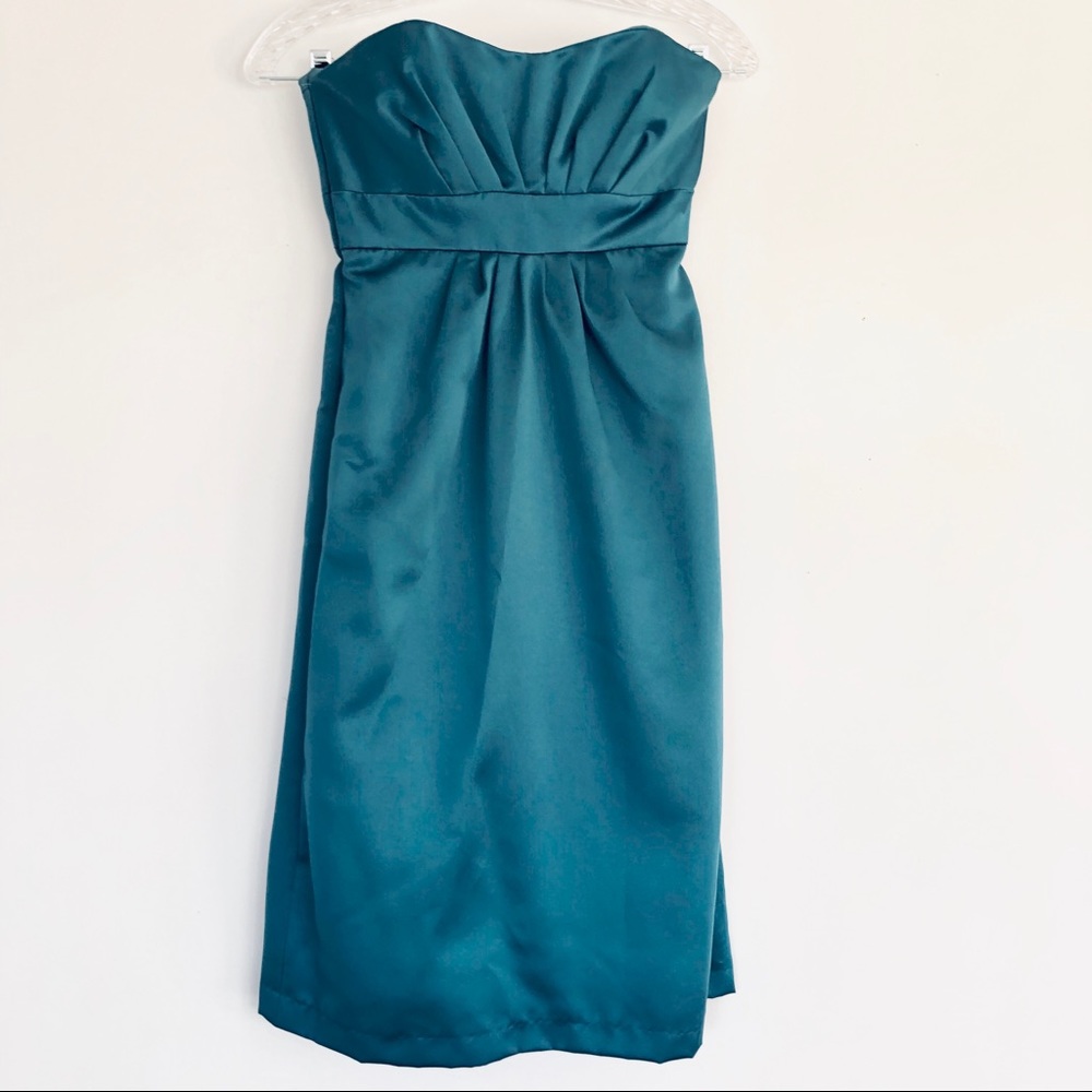 Alfred Angelo Teal Strapless Dress size 0